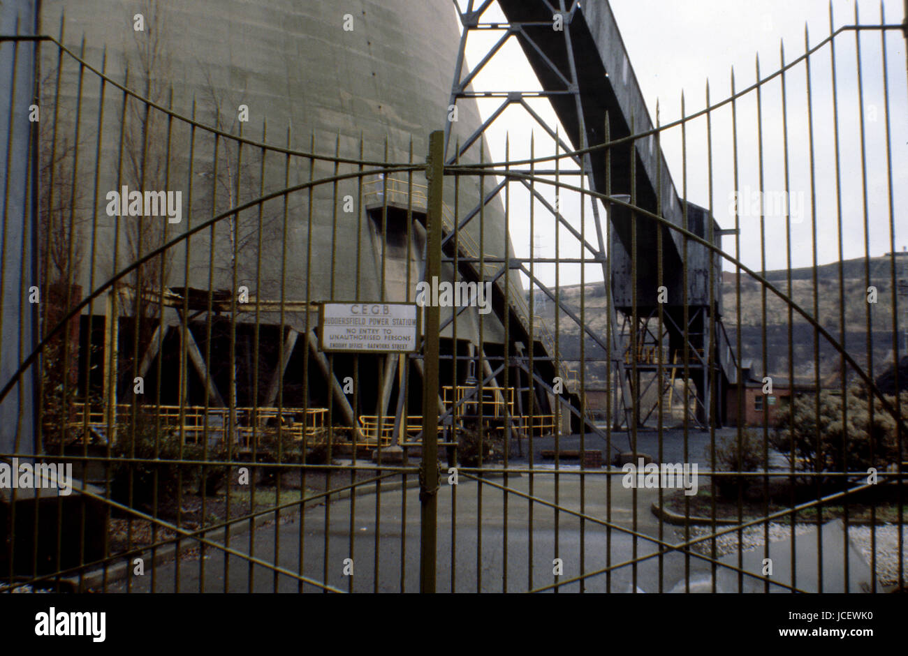 HuddersfieldCoal fired  Power Station, decommissioned 26 October 1981 central Electricity Board name:  Date:  Event: location: Stock Photo