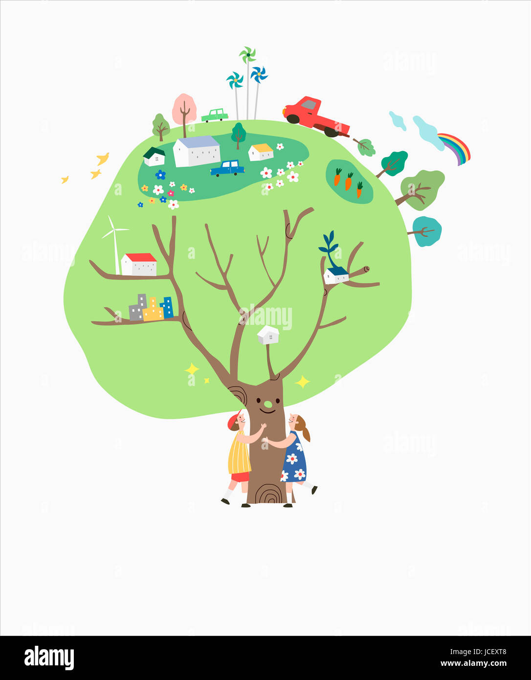 Illustration representing environmental protection Stock Photo - Alamy