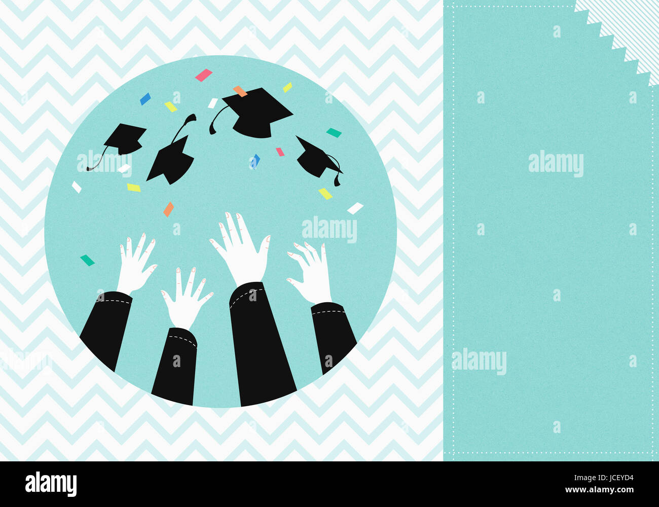 Graduates' hands throwing their hats Stock Photo - Alamy