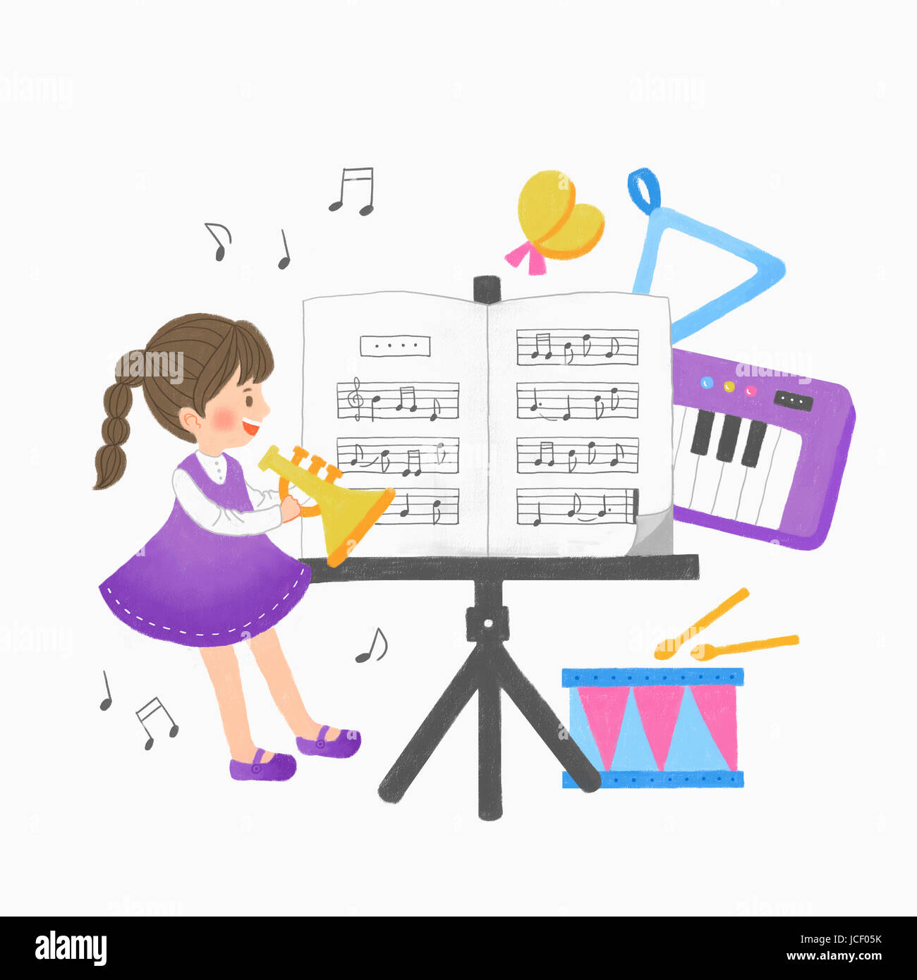 Music education in elementary school Stock Photo Alamy