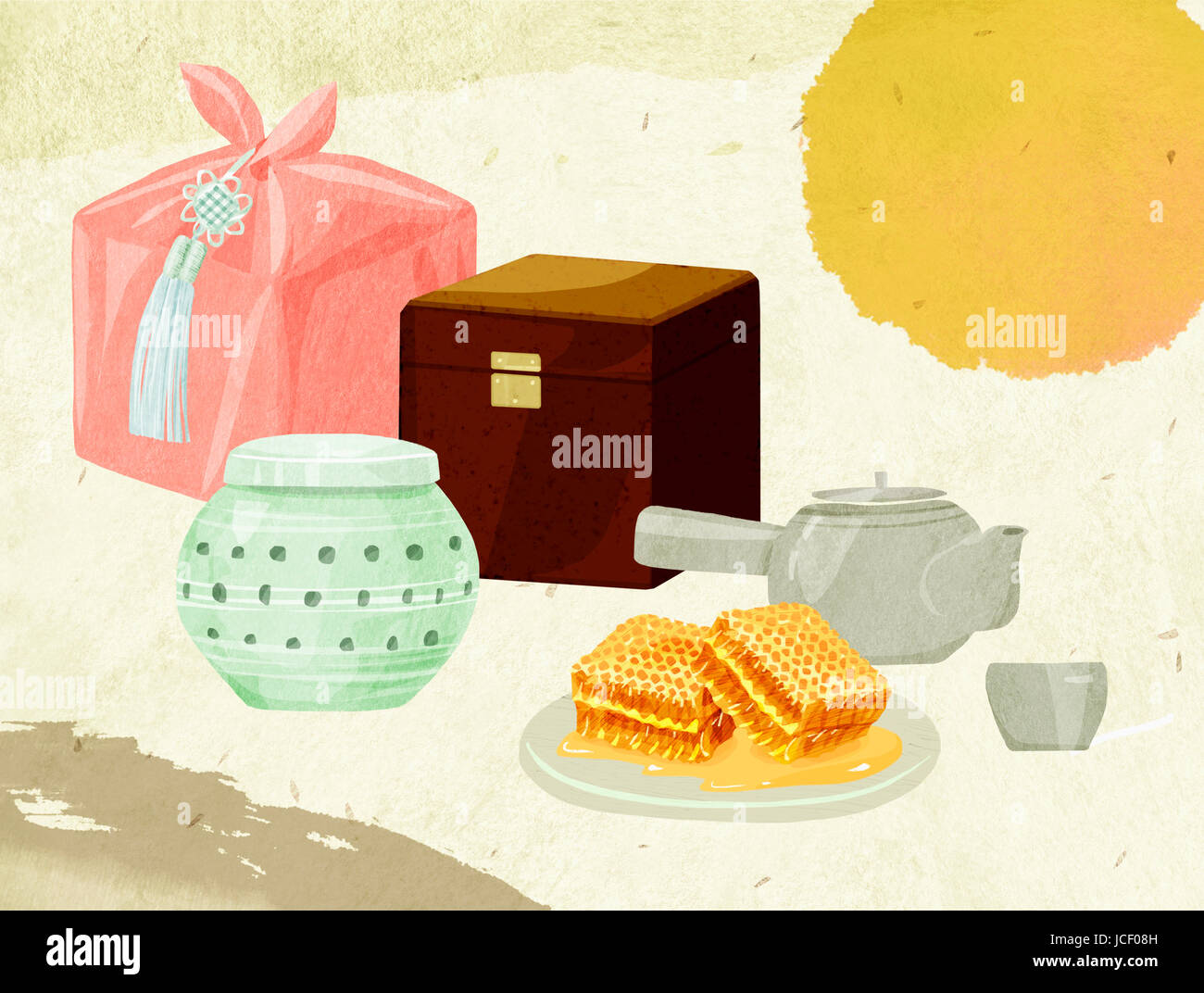 Traditional Korean specialty, Honey from Jirisan mountain Stock Photo