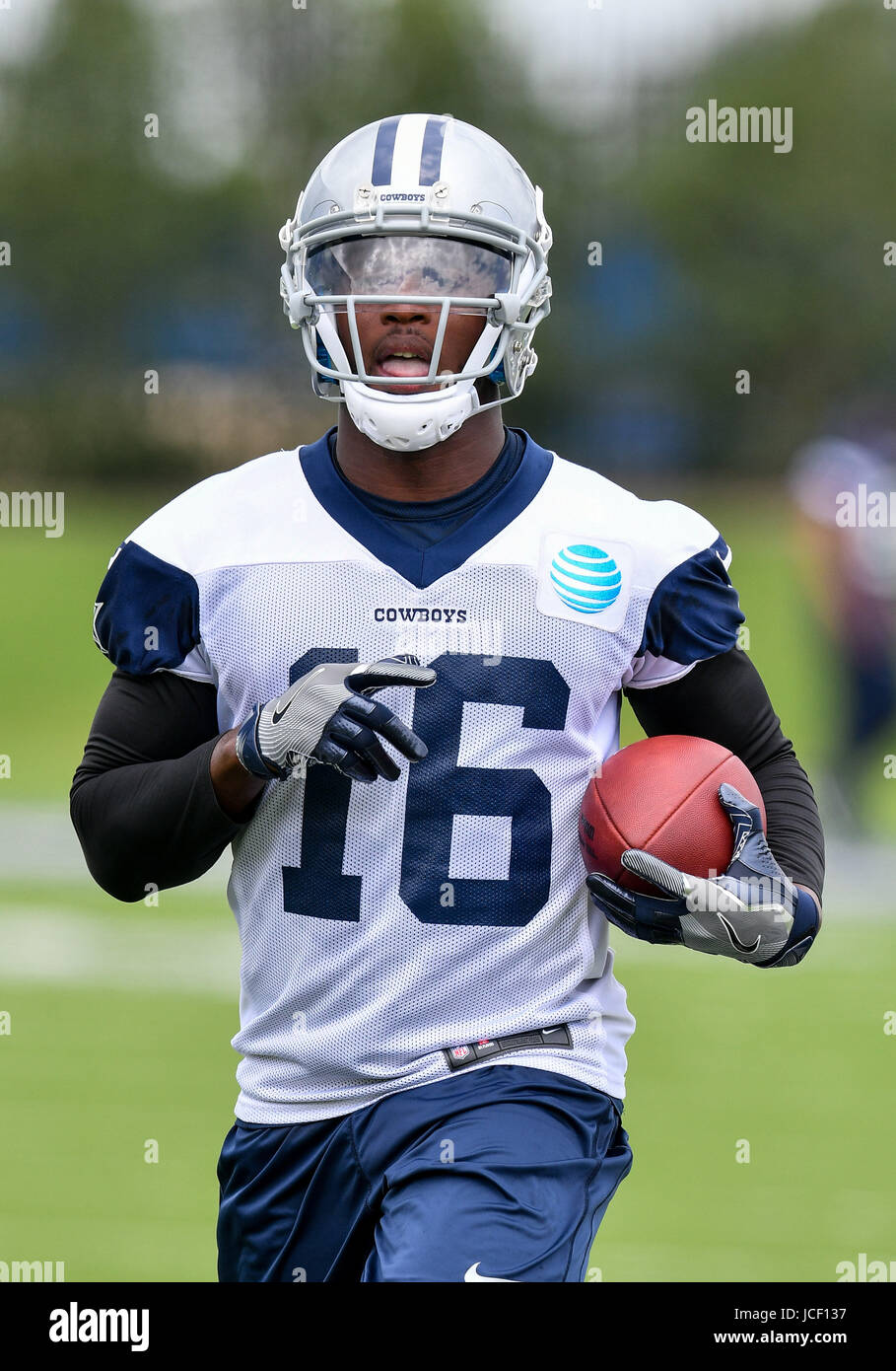 June 14th, 2017: .Dallas Cowboys wide receiver Uzoma Nwachukwu (16).during a NFL minicamp at The Star in Frisco, TX.Manny Flores/Cal Sport Media Stock Photo