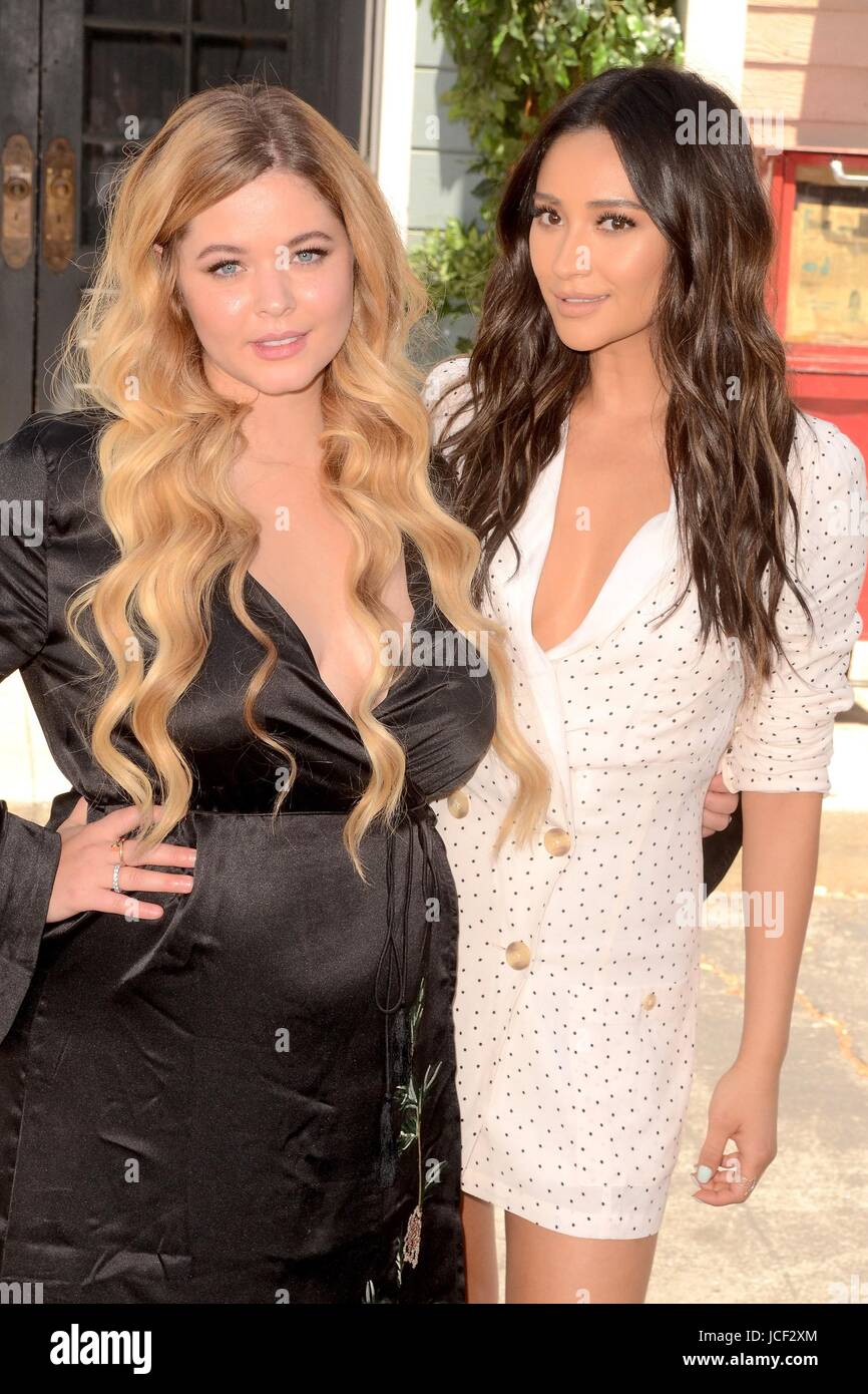 Sasha Pieterse, Shay Mitchell at arrivals for Pretty Little Liars: Made Here Exhibit Preview, Warner Bros. Studios, Burbank, CA June 14, 2017. Photo By: Priscilla Grant/Everett Collection Stock Photo