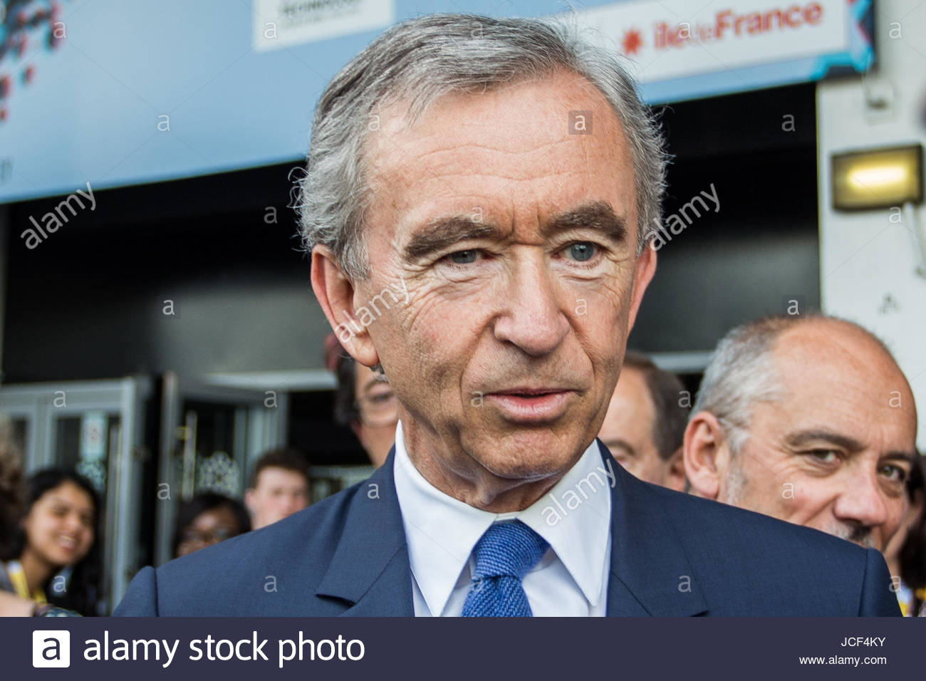 Paris, France. 15th June, 2017. CEO of LVMH Bernard Arnault visits