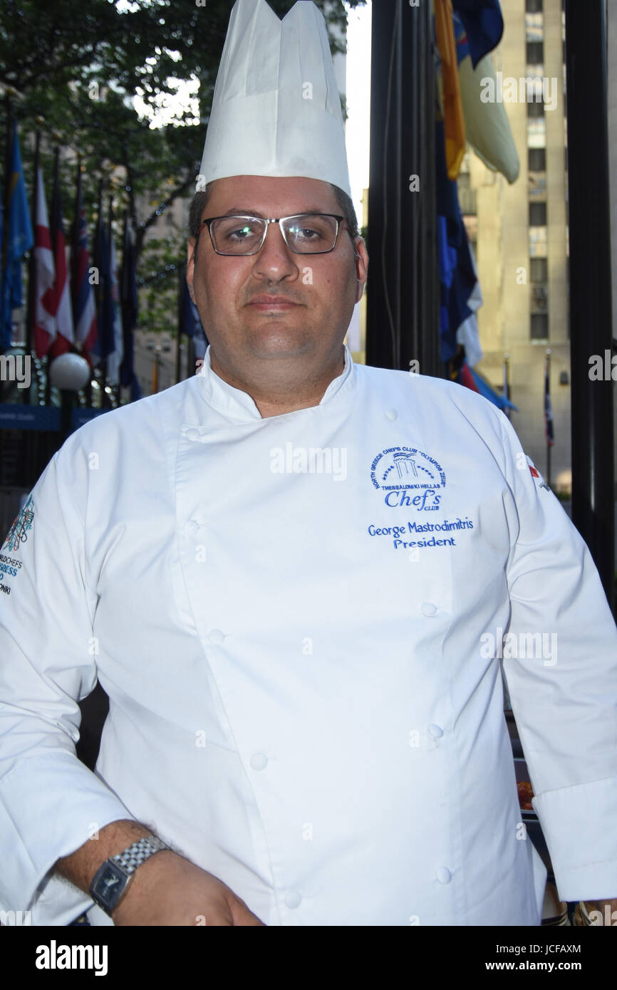 New York, New York, USA. 12th June, 2017. Chef Mastrodmitris at the City Meals on Wheels
