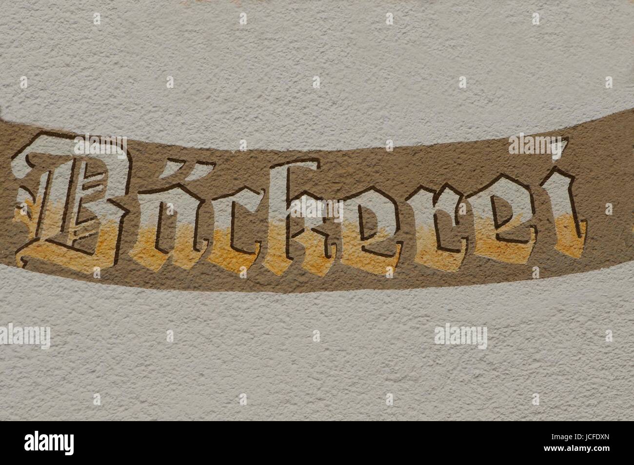 schild,logo,symbol,zunftzeichen,bäckerei,bäcker Stock Photo