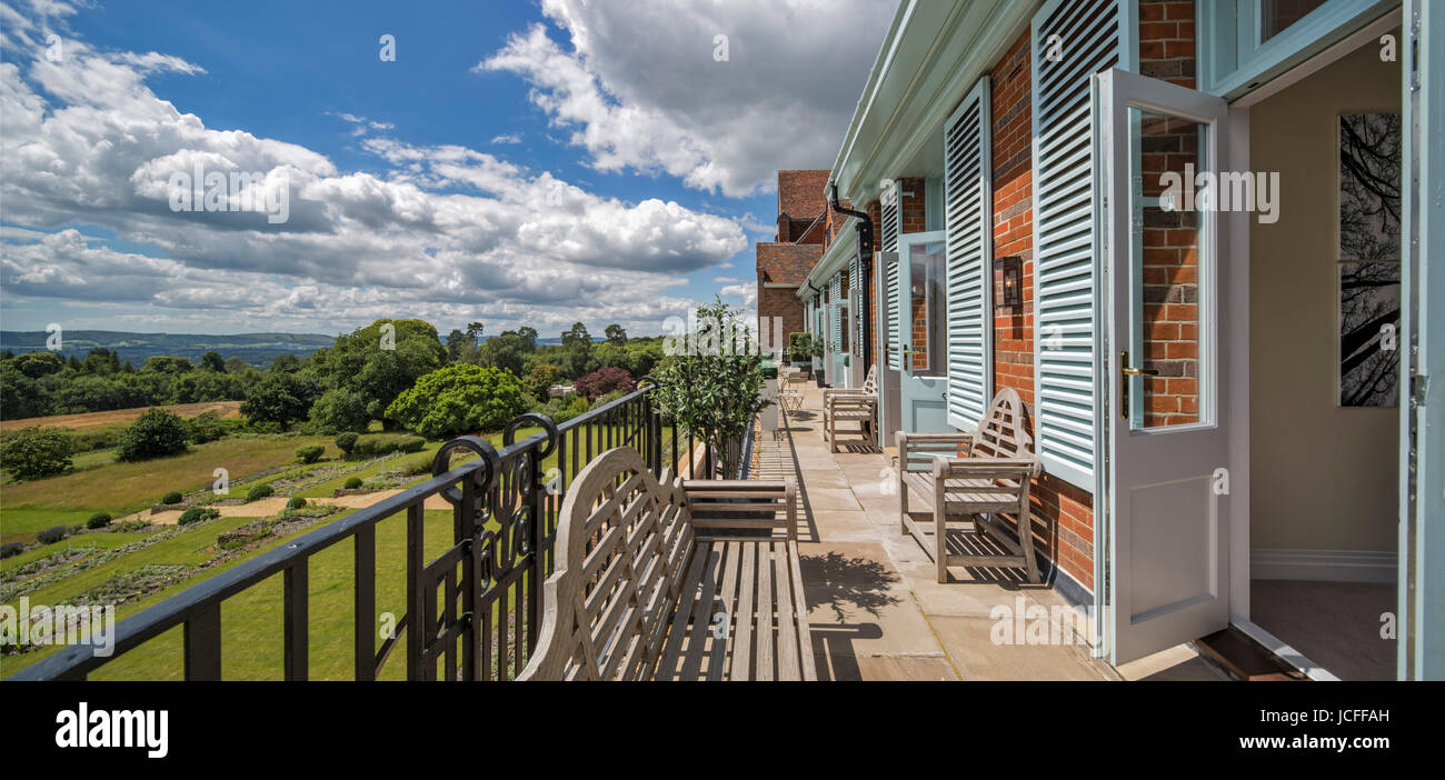Apartment terrace with view to Sussex countryside. King Edward VII