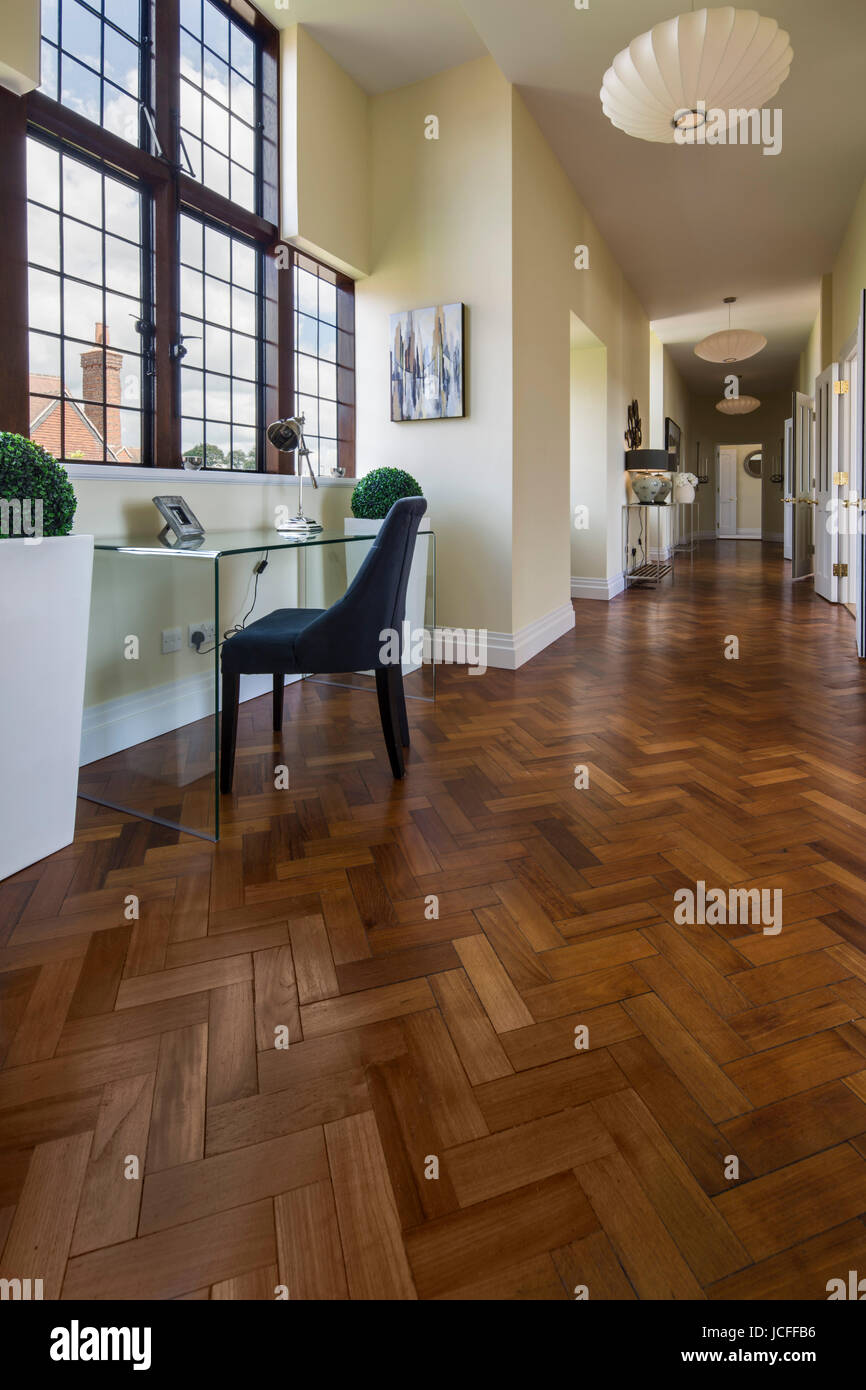 Original flooring in gallery hallway. King Edward VII Estate Apartments