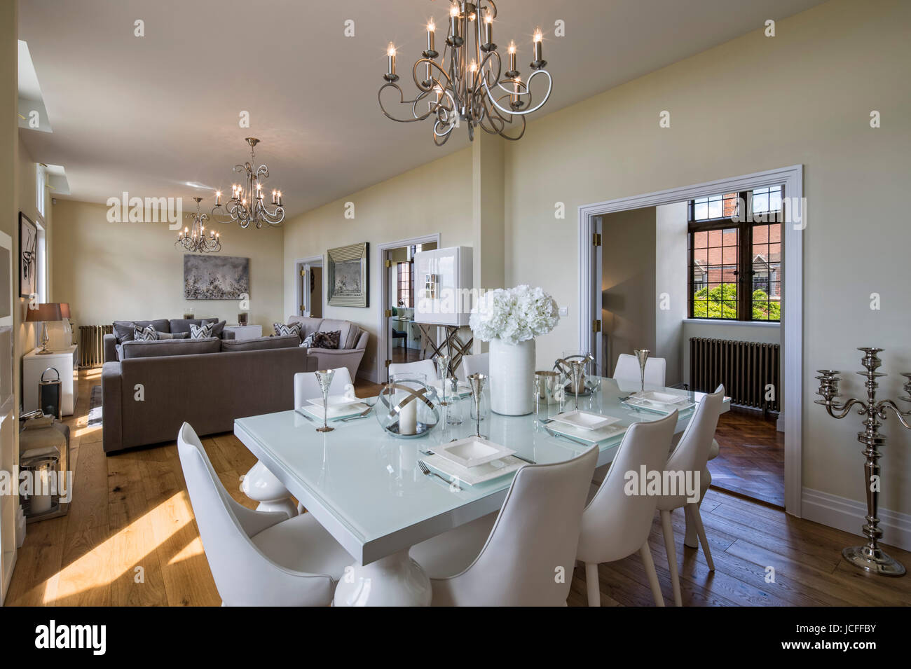 Dining room and lounge. King Edward VII Estate Apartments, Midhurst