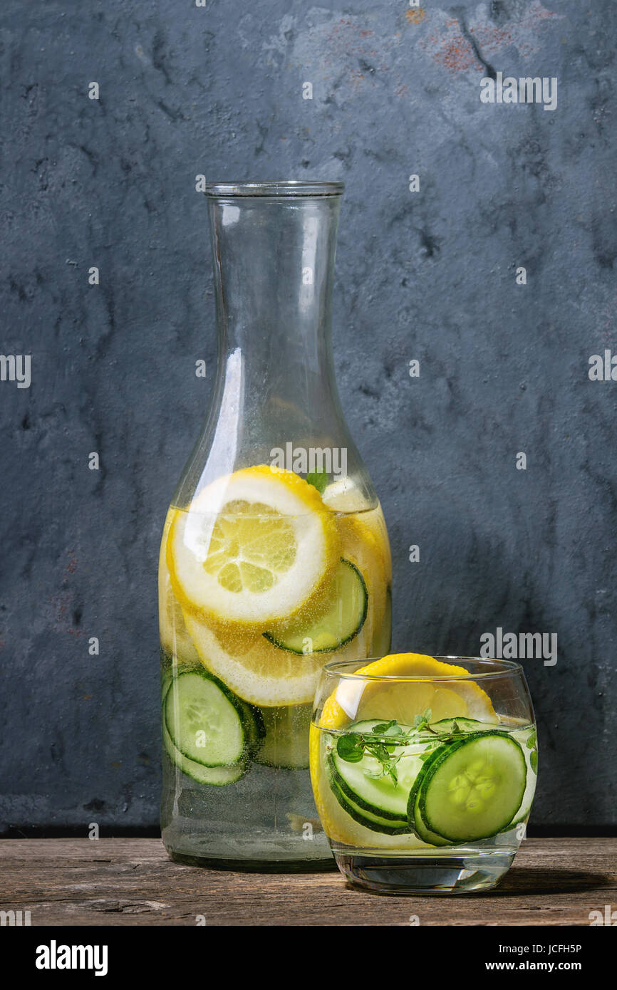 Citrus cucumber sassy water Stock Photo