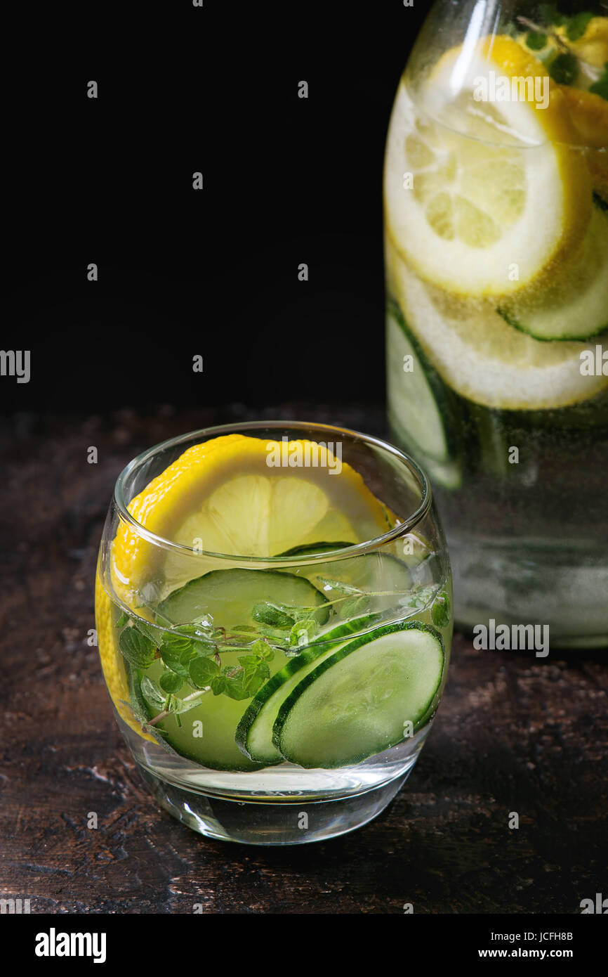 Citrus cucumber sassy water Stock Photo