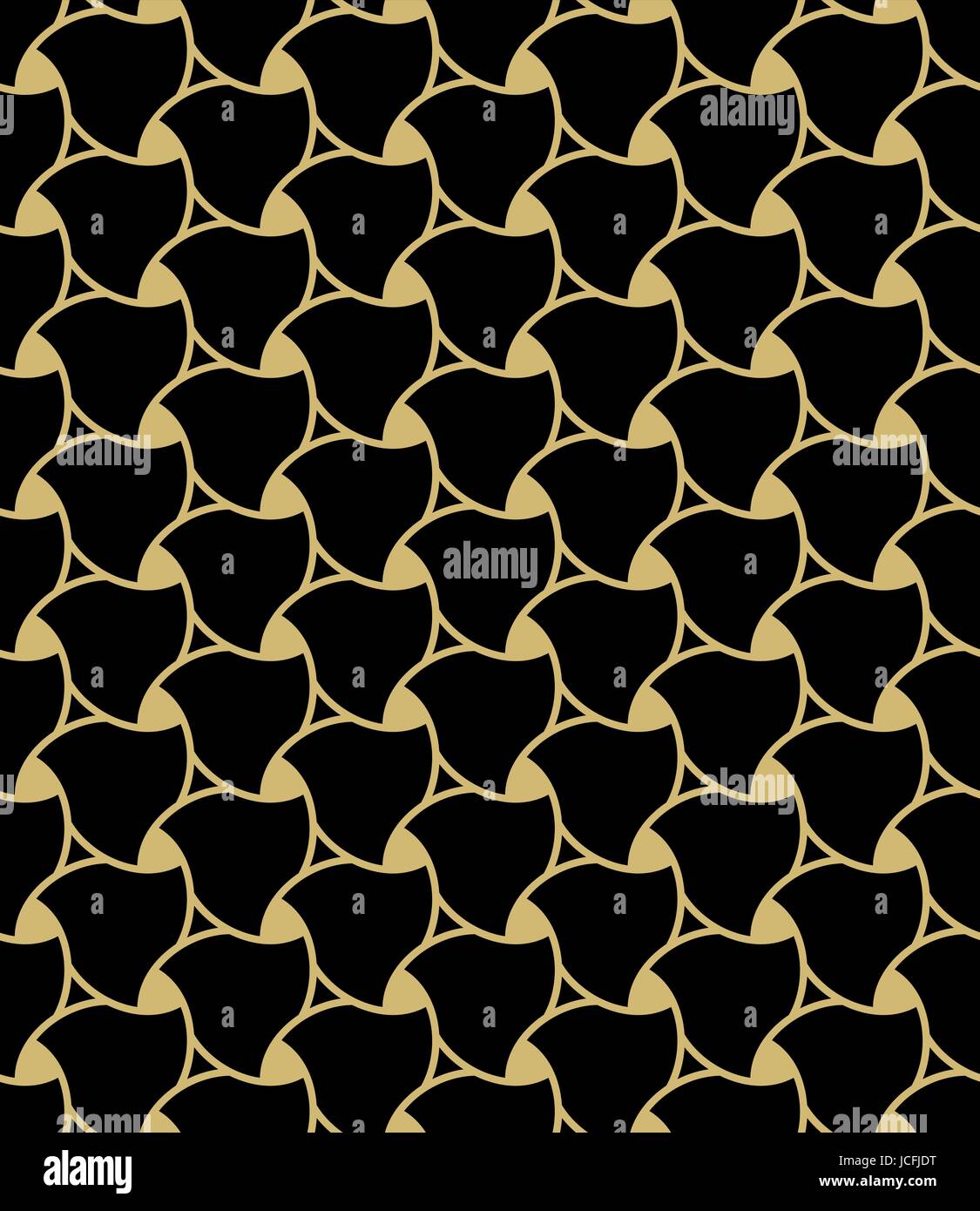 Seamless vector golden ornament in arabian style. Geometric abstract ...