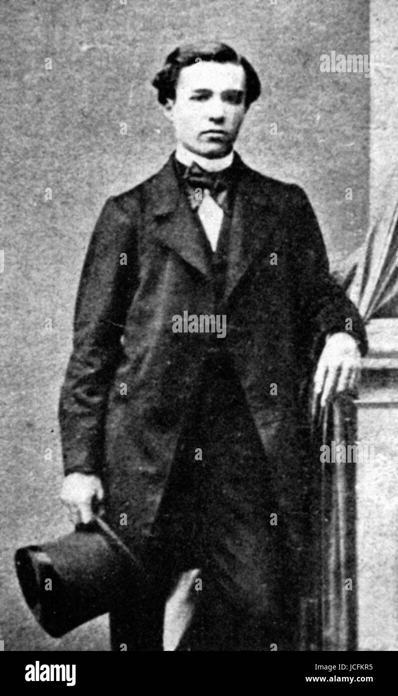 Clemenceau (Georges) (1841-1929) Homme politique et médecin. A 24 ans en 1865. Stock Photo