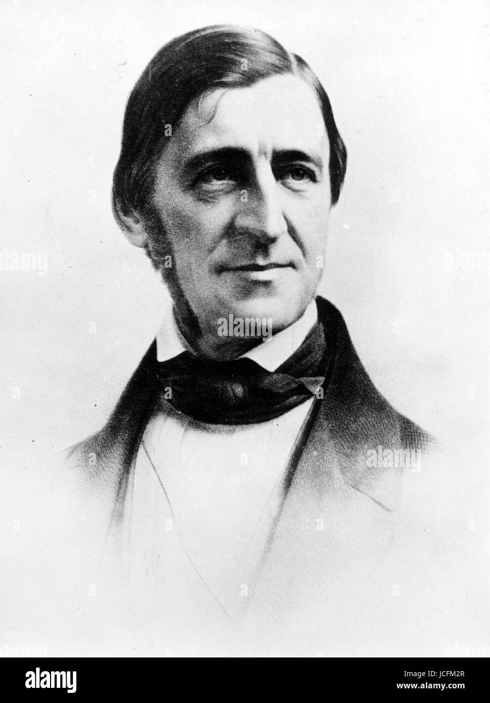 Portrait of Ralph Waldo Emerson (1803-1882), American poet. Stock Photo