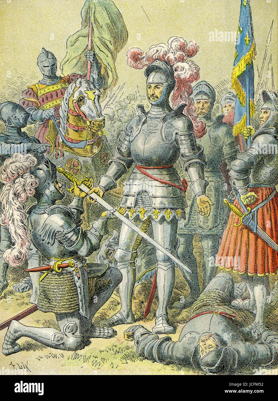 Francis Ist. Battle of Pavia. The Battle of Pavia (24th February 1525) was a descisive event during the sixth of the Italian wars (1521-1526). The battle marks the defeat of the Kings of France in their attempt at gaining dominion over the north of Italy. Stock Photo