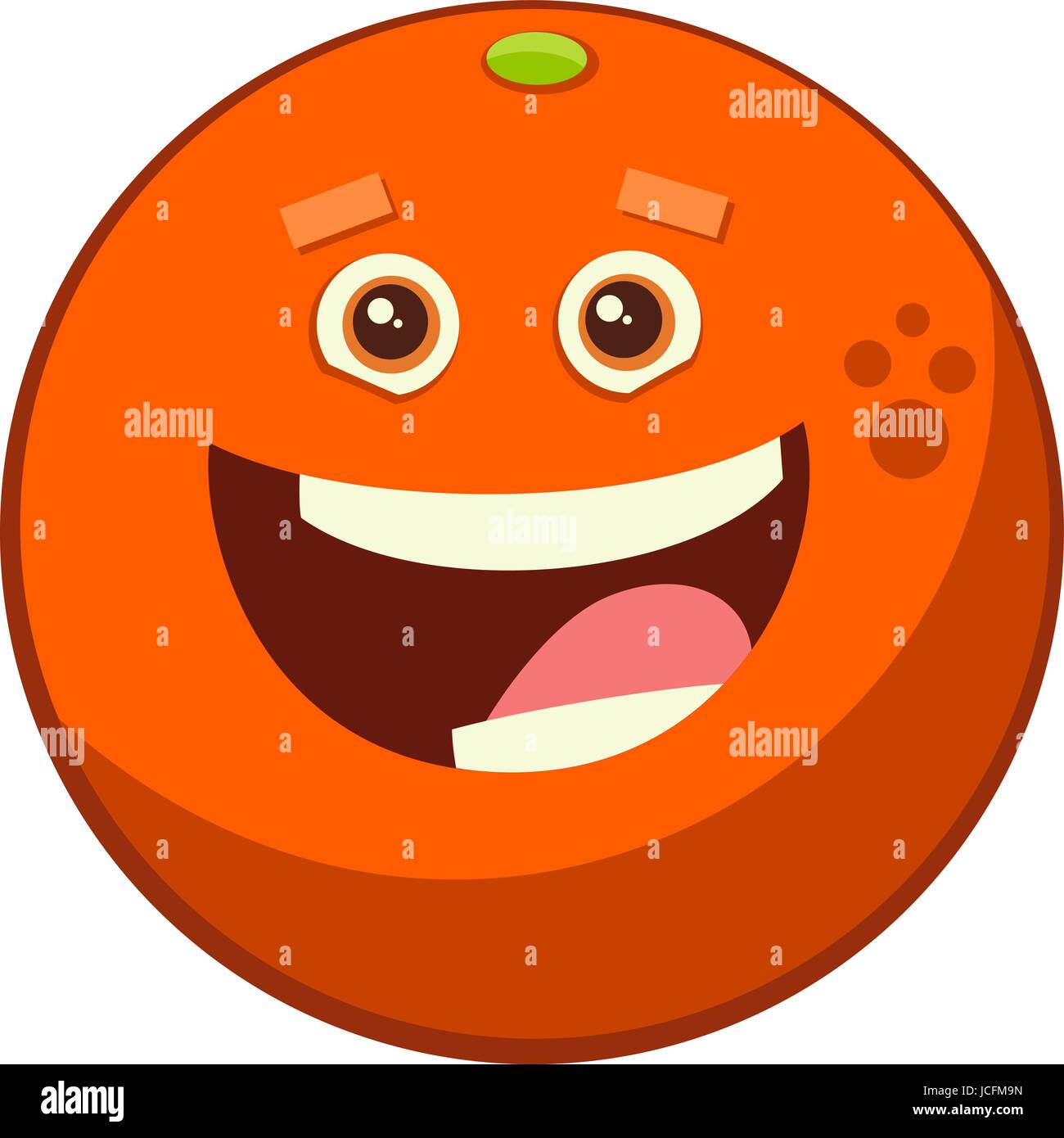 Cartoon Illustration of Orange Citrus Fruit Food Object Character Stock ...