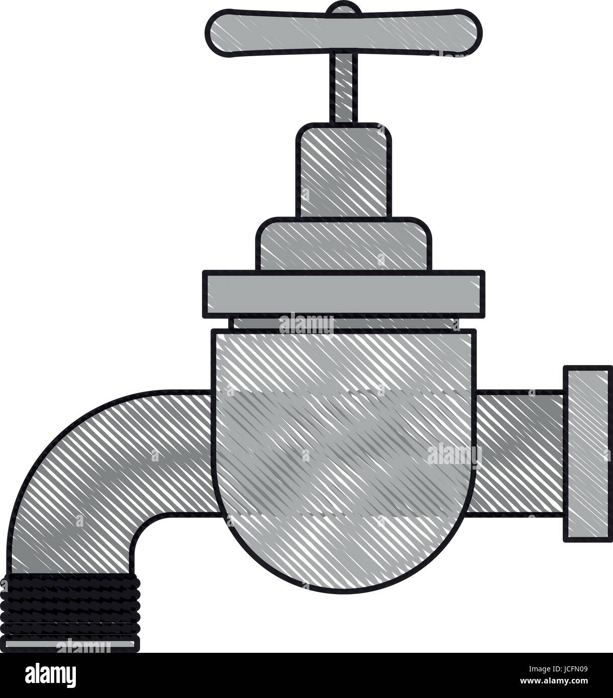 colored crayon silhouette of faucet icon Stock Vector Image & Art - Alamy