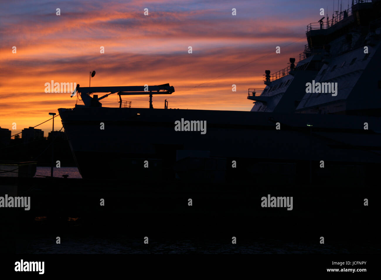 Icebreaker in the harbour of Helsinki Stock Photo