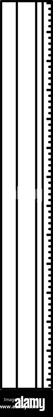 white background with monochrome silhouette of ruler icon Stock Vector ...