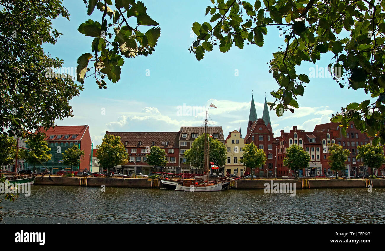 Hansestadt Lübeck Deutschland / Hanseatic City Lübeck Germany Stock Photo