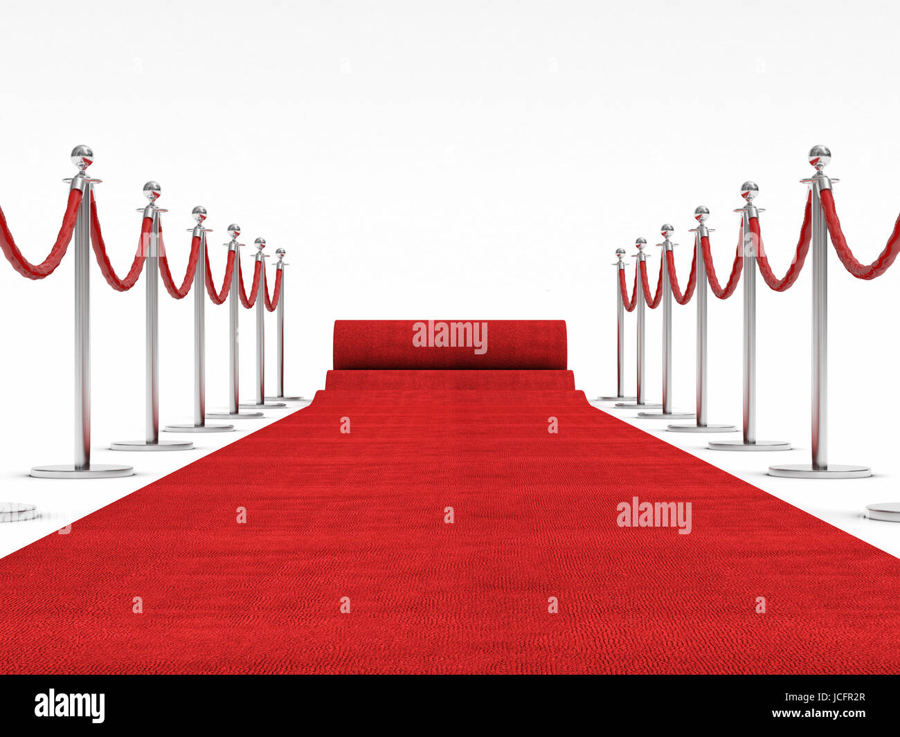 3d image of red carpet on white Stock Photo Alamy