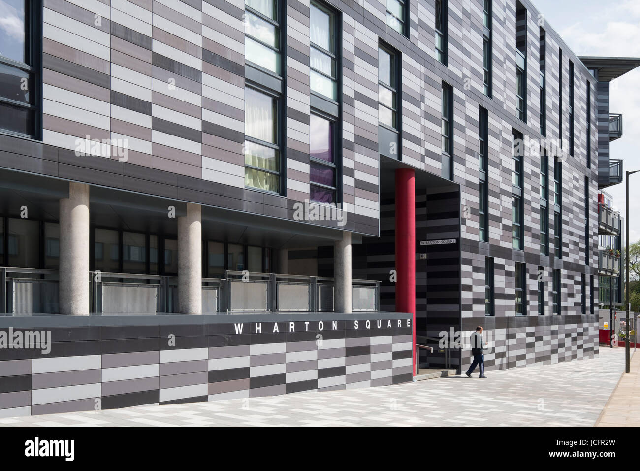 Exterior of Wharton Square new affordable housing in Edinburgh