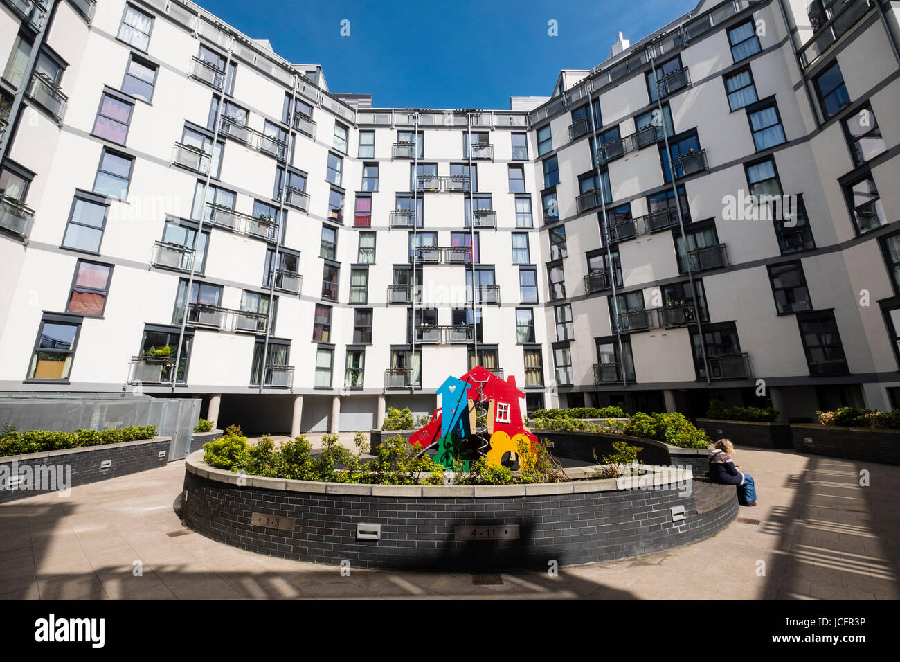 Exterior of Wharton Square new affordable housing in Edinburgh