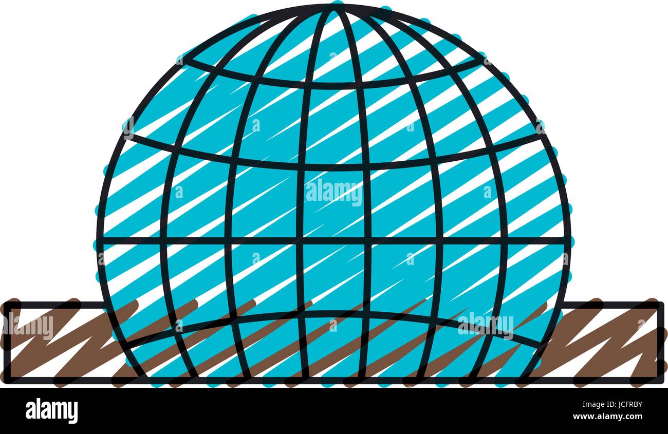 color crayon silhouette closeup flat globe earth world chart depositing ...