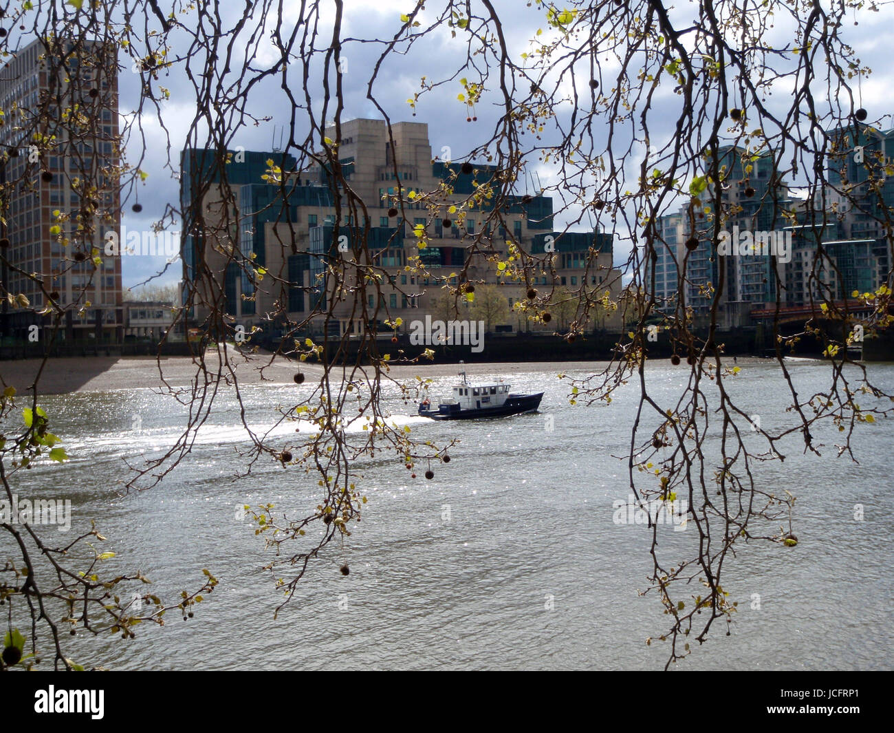 MI6 London across the river Thames Stock Photo