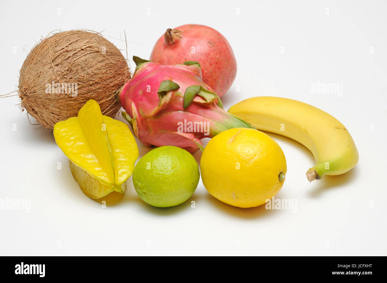 frucht, obst, , früchte, banane, kokosnuss,
