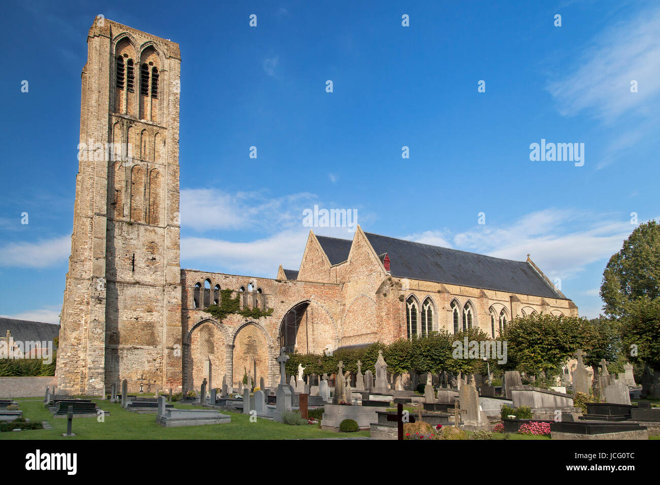 Church of Our Lady in Damme, Belgium. Stock Photo