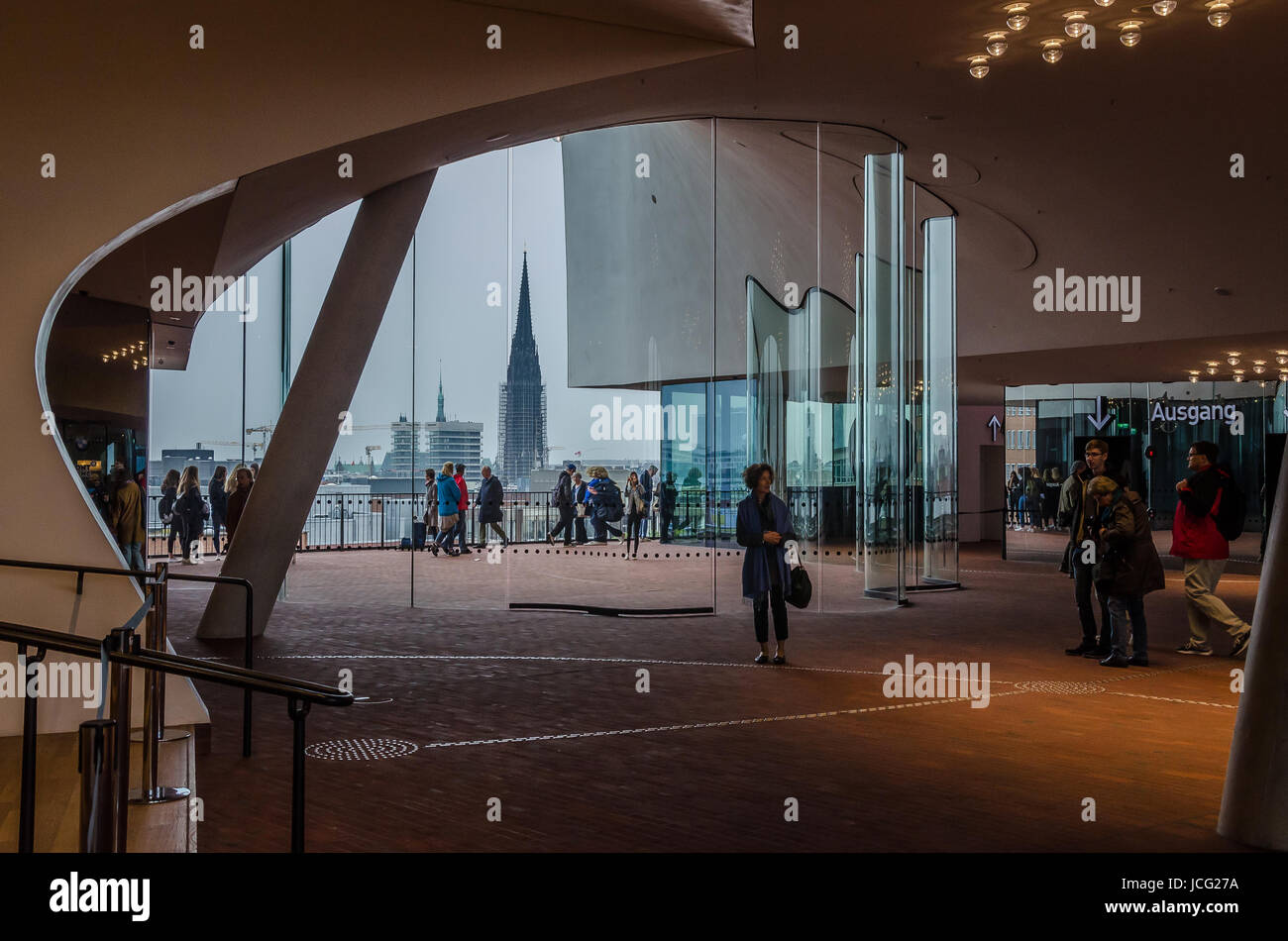 The Elbphilharmonie is a concert hall in the HafenCity quarter of Hamburg, Germany, on the Grasbrook (de) peninsula of the Elbe River. Stock Photo