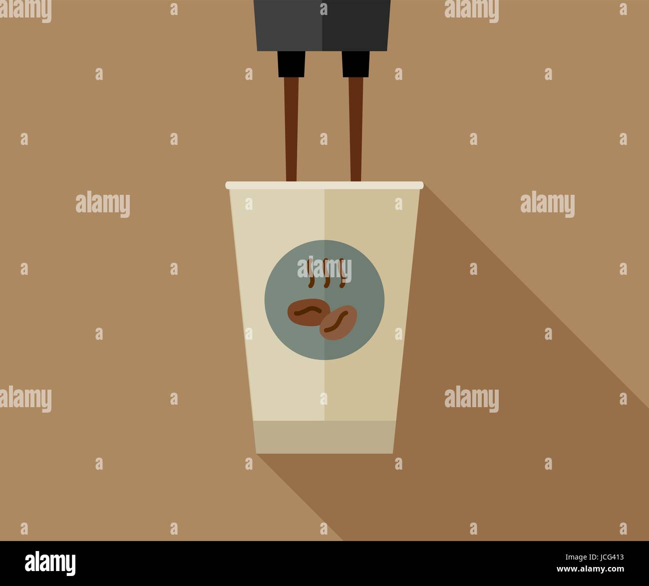 Coffee making with paper cup Stock Vector Image & Art - Alamy