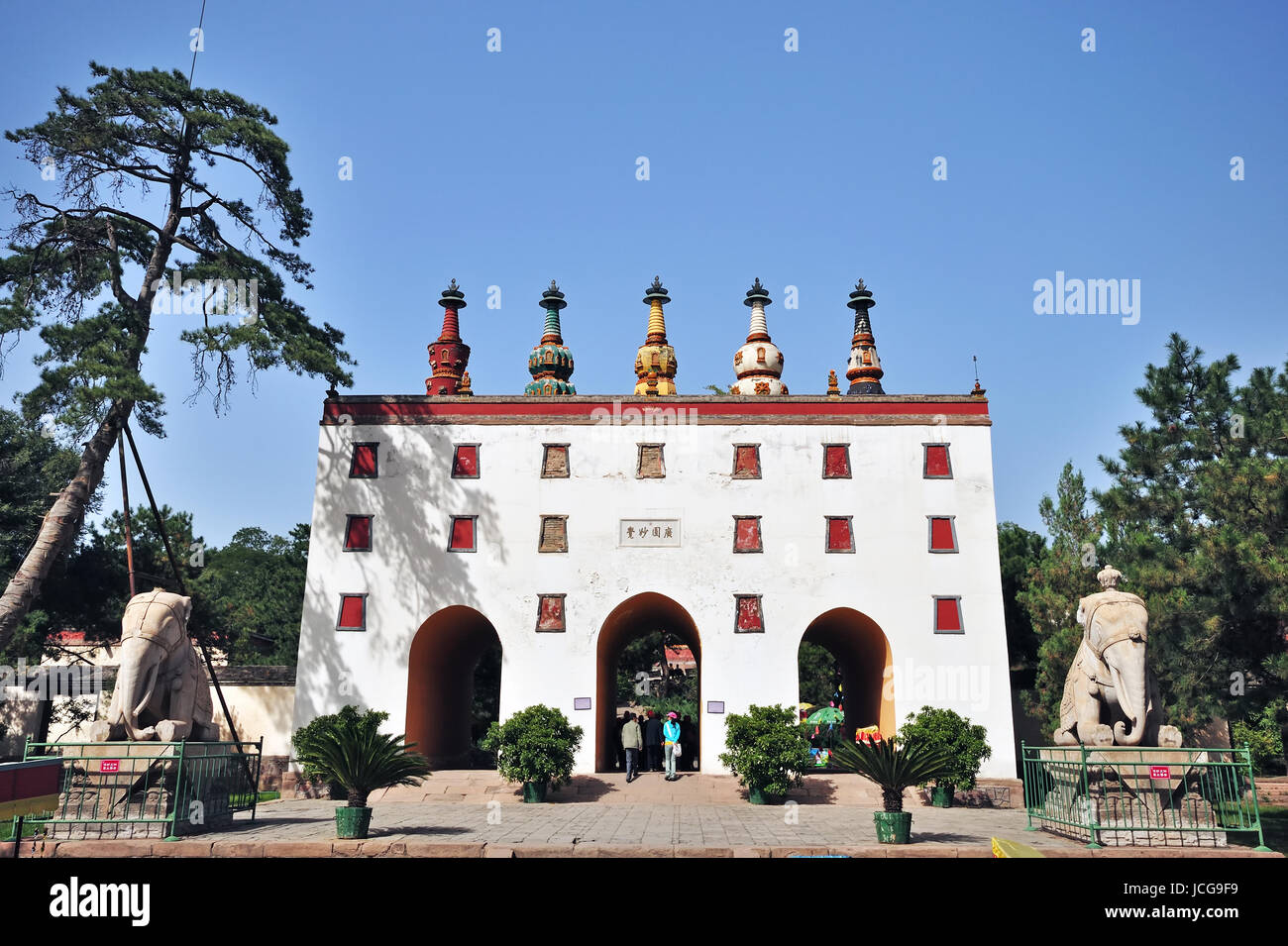 CHENGDE, CHINA - SEPTEMBER 20, 2009:Exterior of The Putuo Zongcheng Temple is a Buddhist temple group established in Qing Dynasty, located at the nort Stock Photo