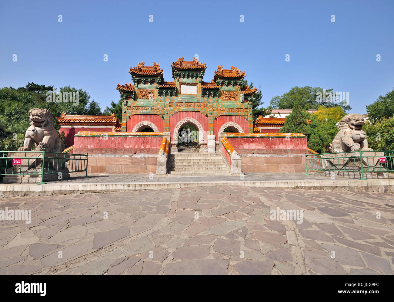 CHENGDE, CHINA - SEPTEMBER 20, 2009:Exterior of The Putuo Zongcheng Temple is a Buddhist temple group established in Qing Dynasty, located at the nort Stock Photo
