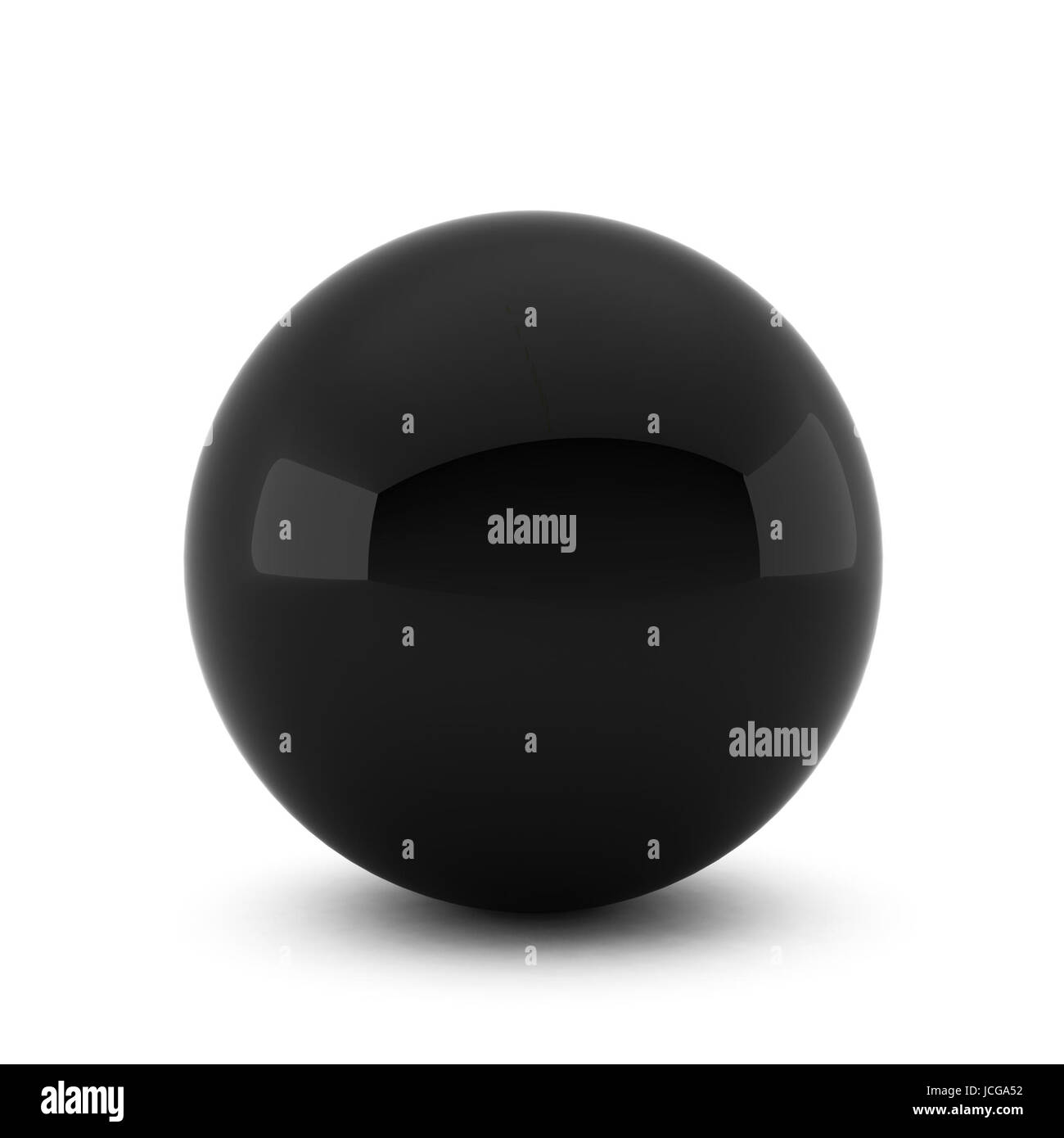 3d render of black ball on white background Stock Photo - Alamy