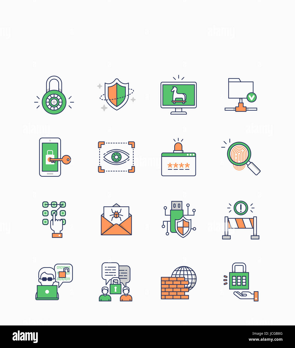 Icon set related to security Stock Photo - Alamy