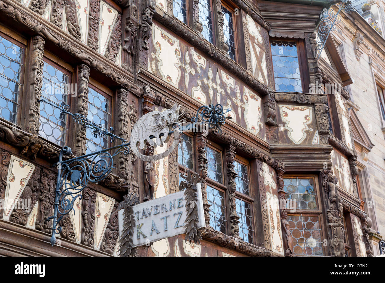 Maison Katz house from 17th Century (Taverne Katz), Saverne, Alsace, France. Stock Photo