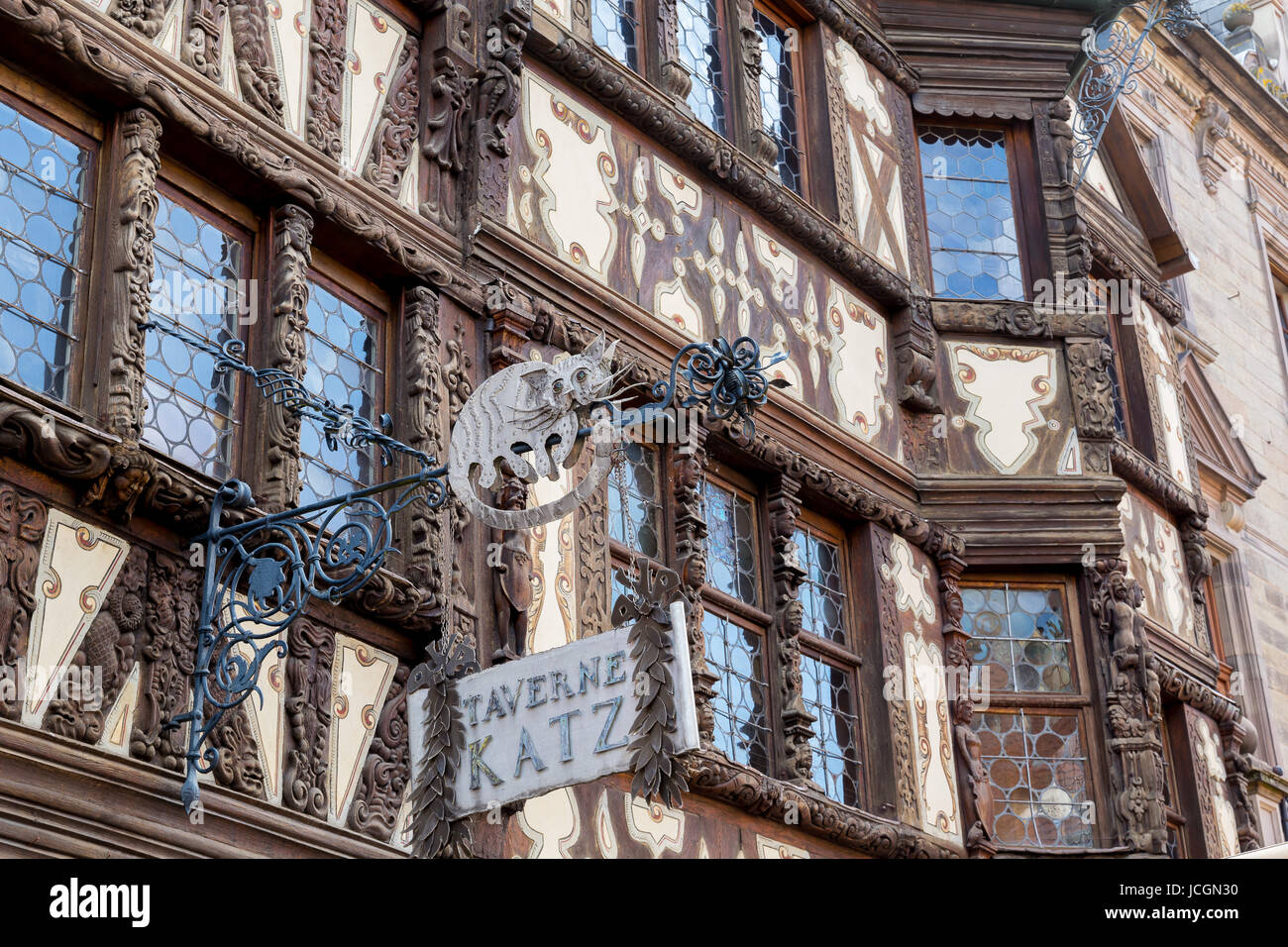 Maison Katz house from 17th Century (Taverne Katz), Saverne, Alsace, France. Stock Photo