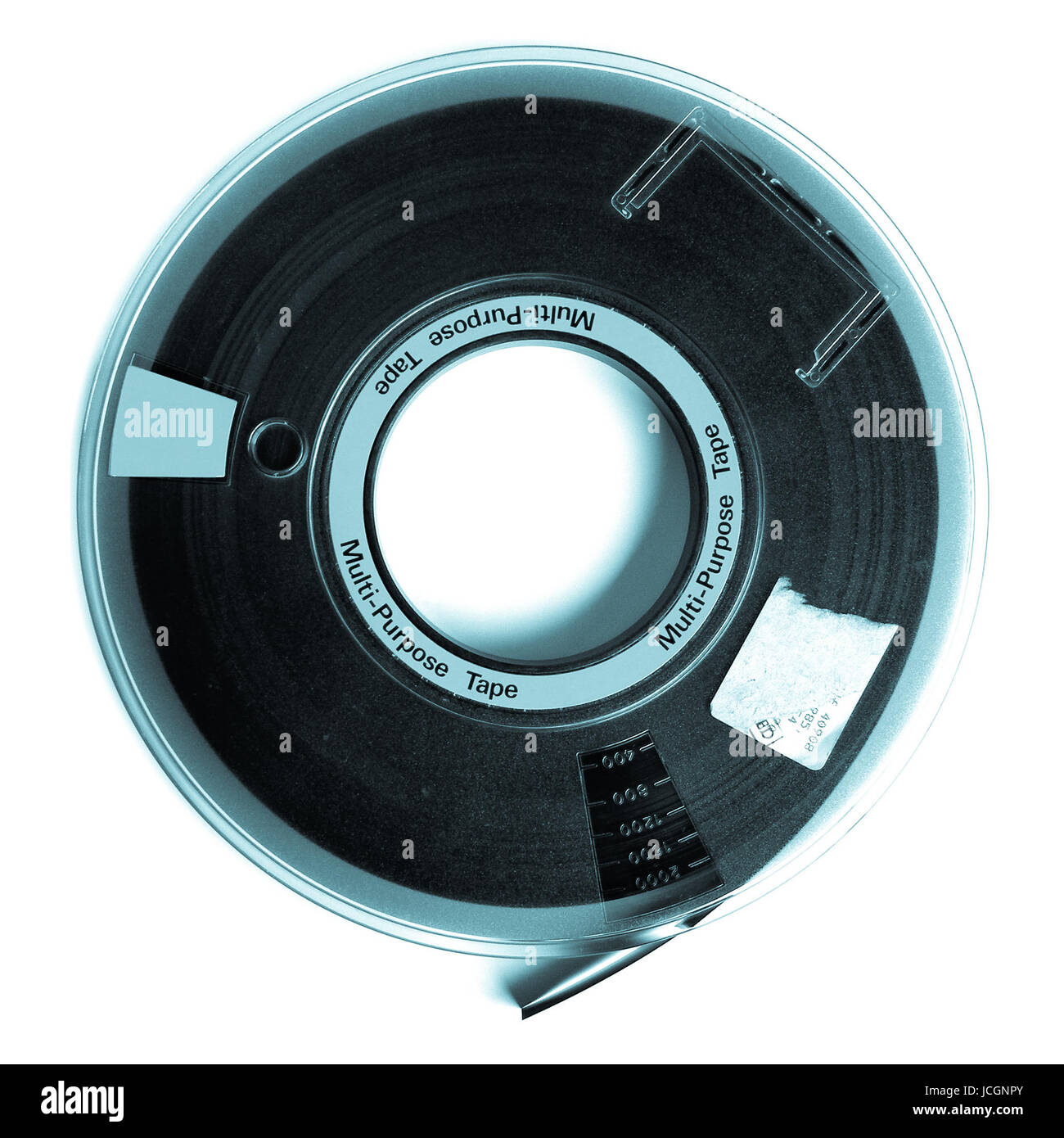 Magnetic tape reel for computer data storage - cool cyanotype Stock Photo -  Alamy