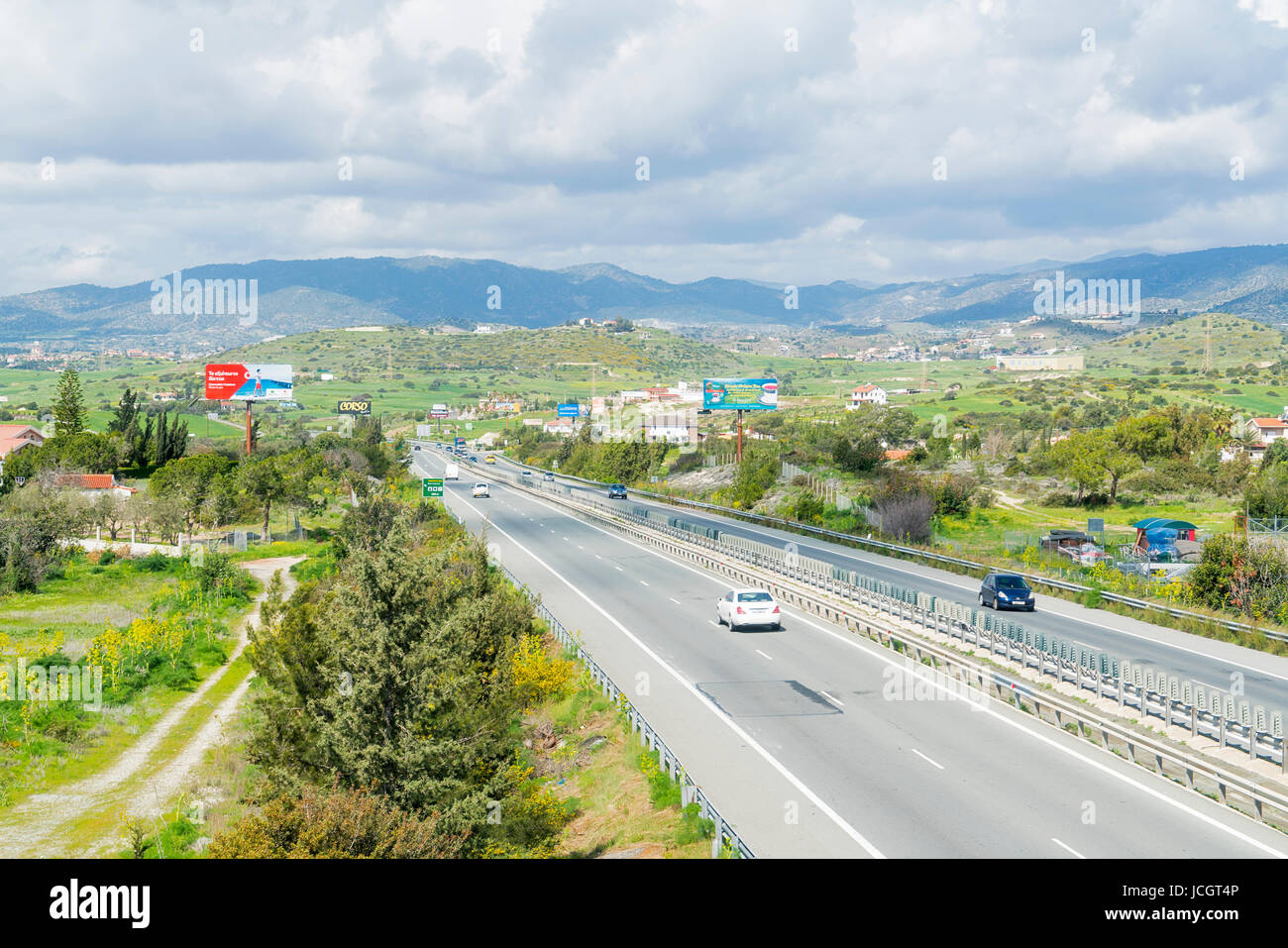 Modern A5 Motorway, near Larnaka, Cyprus Stock Photo Alamy