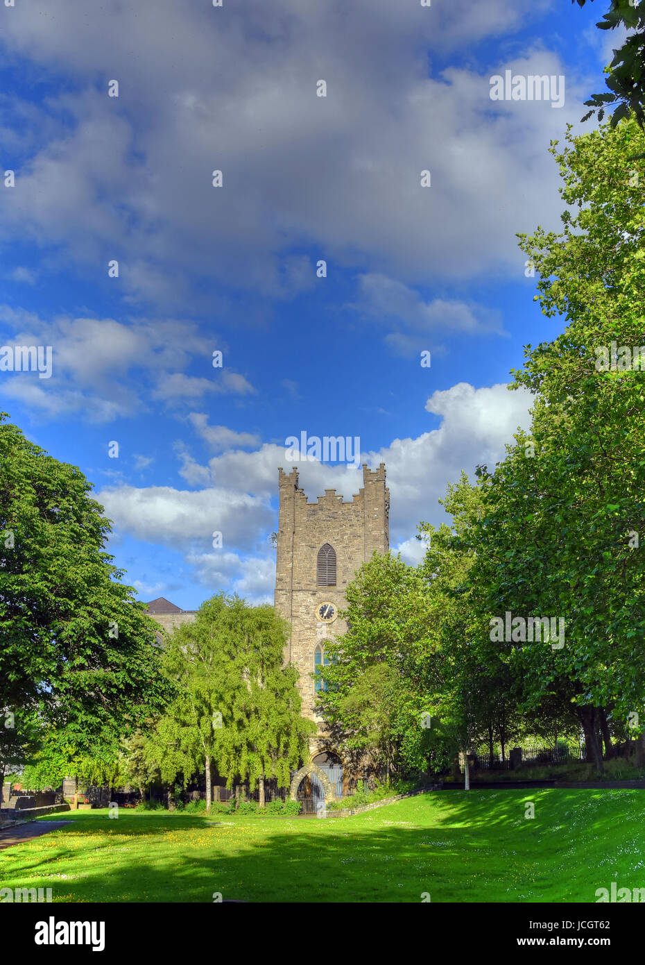 Dublin City Wall, St. Audoens Church in Dublin, Ireland Stock Photo Alamy