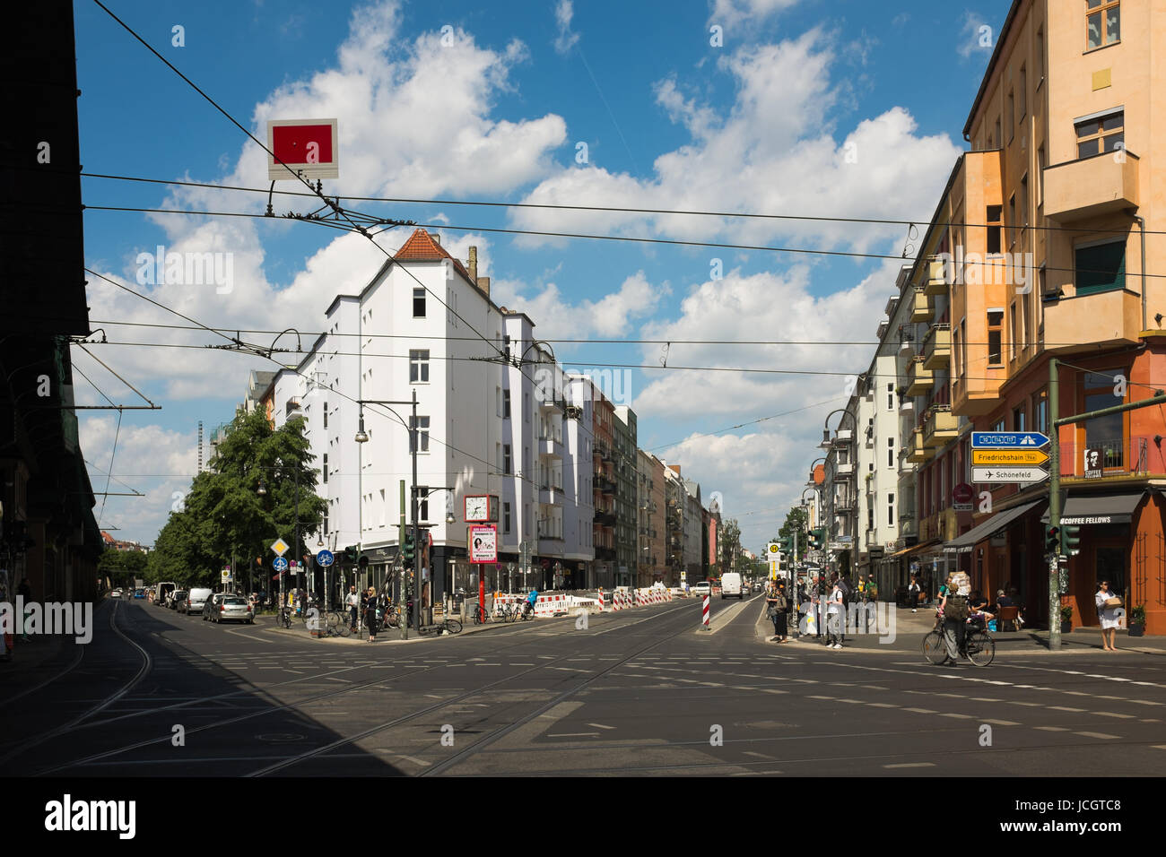 BERLIN, MAY 31ST: Eberswalder Strasse in Berlin on May 31st 2017. Stock Photo