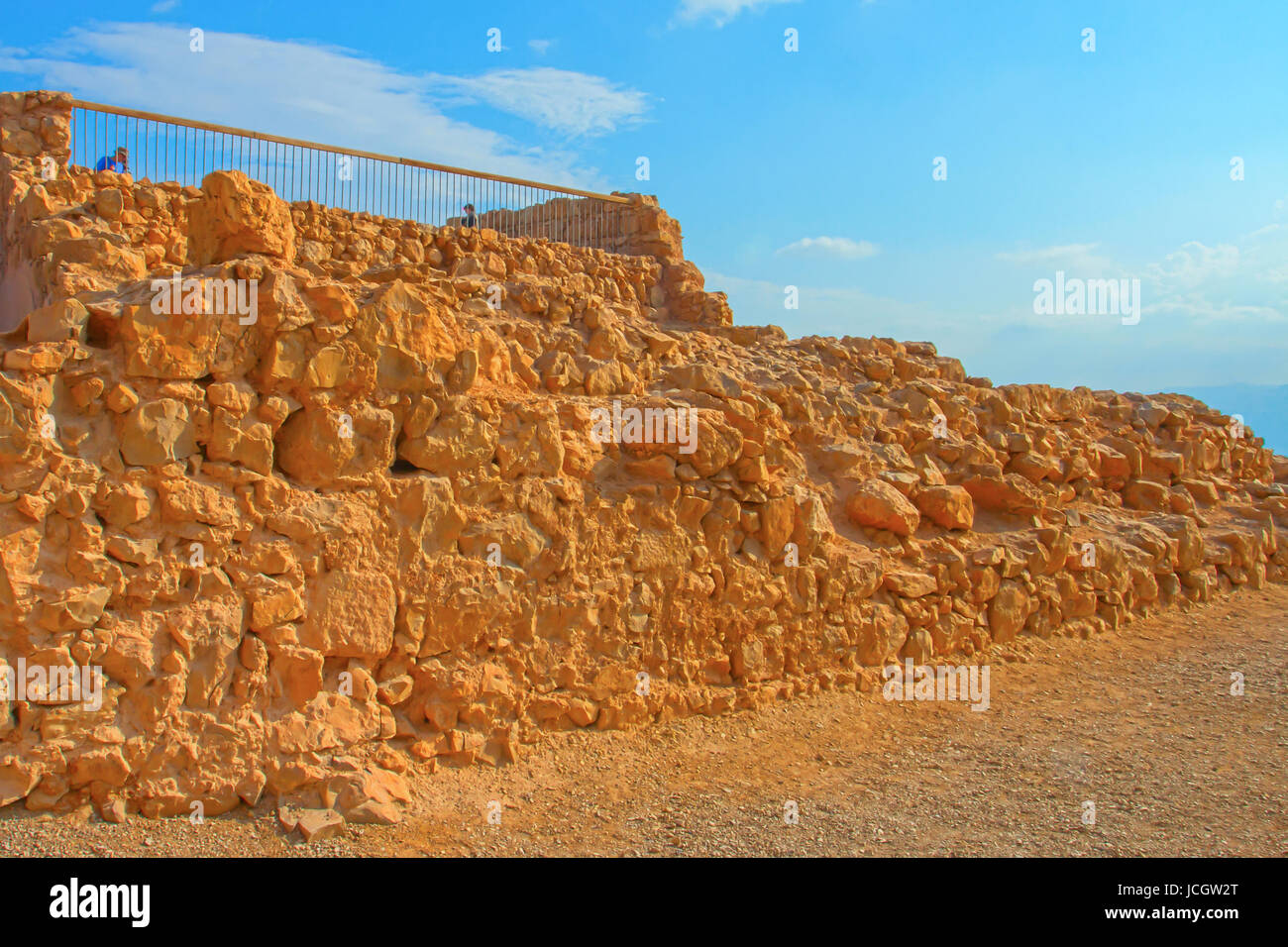 Ruins of Masada fortress, Israel Stock Photo