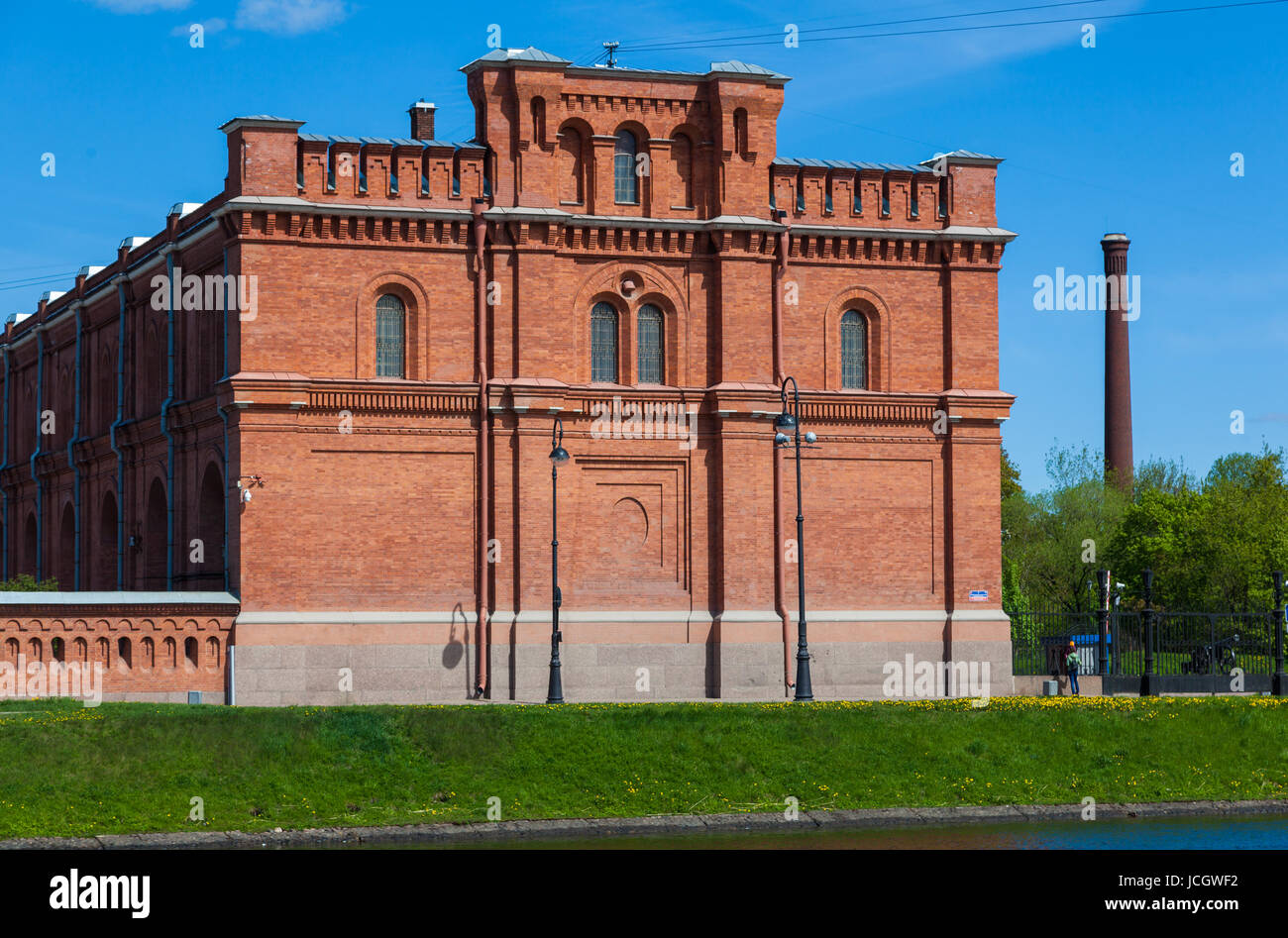 The right wing of the Military History Museum of Artillery, Engineer and Signal Corps  in St. Petersburg Stock Photo