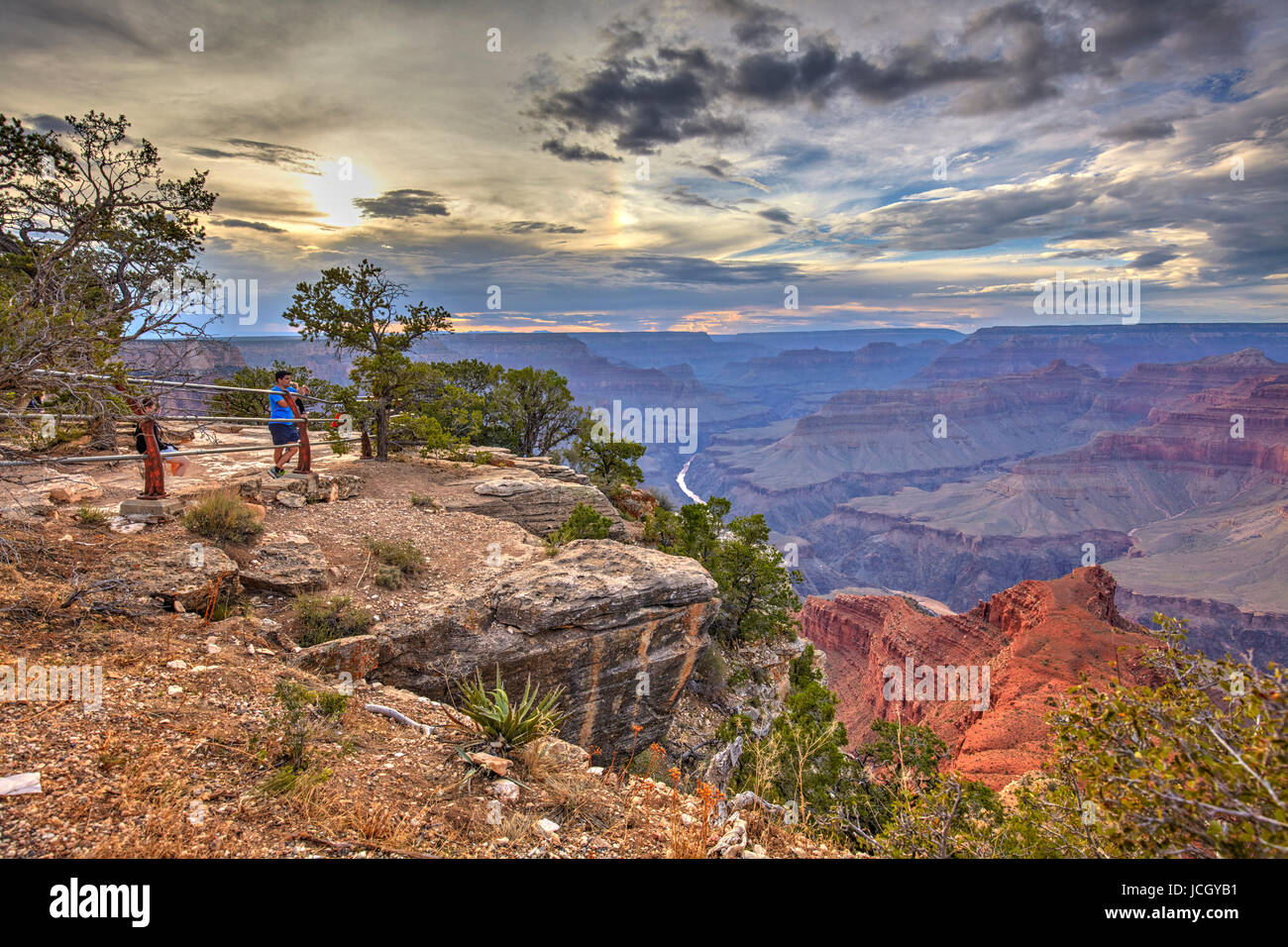 Grand Canyon seen from Mohave Point, South Rim, Arizona, United States Stock Photo