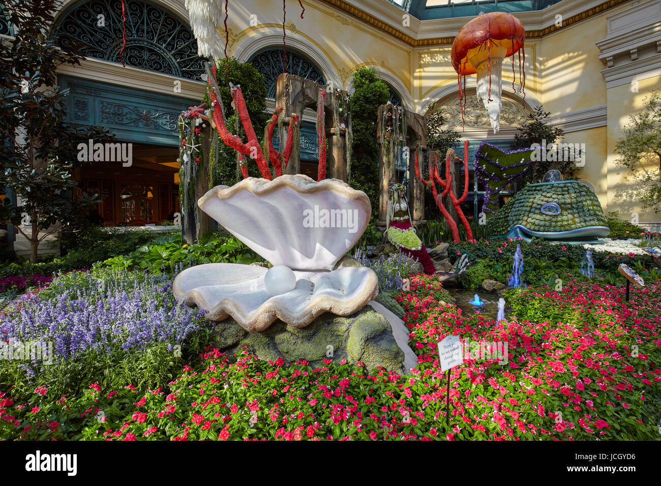 Botanical Gardens in the Bellagio hotel, Las Vegas, Nevada, United States Stock Photo