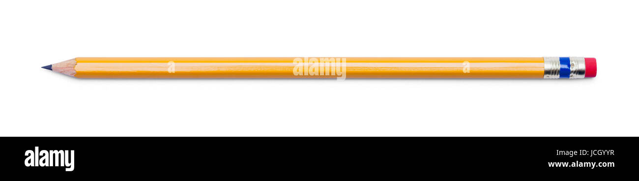 Yellow Number Two Pencil Isolated on White Background Stock Photo - Alamy