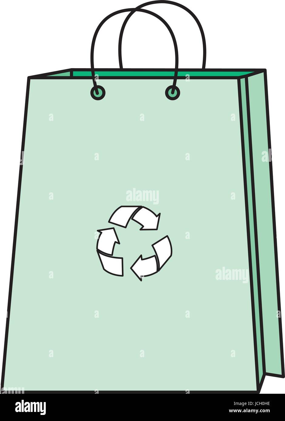 shopping bag with recycle symbol Stock Vector Image & Art - Alamy