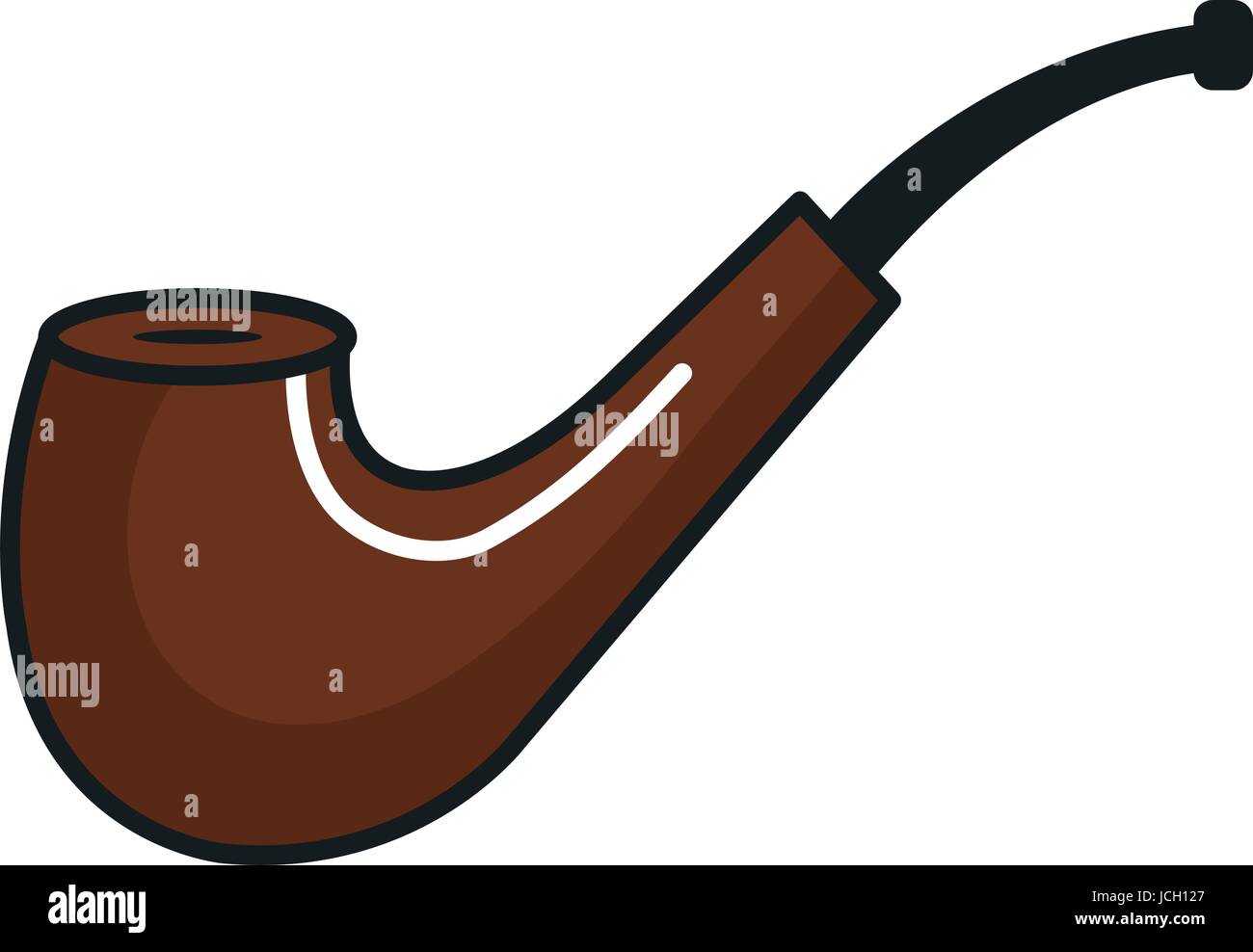 wooden pipe isolated icon Stock Vector Image & Art - Alamy